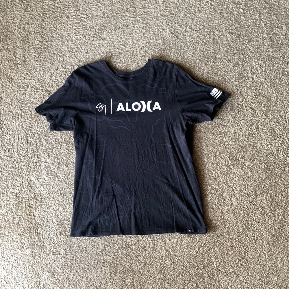 Hurley Sig Zane Aloha Black T-Shirt - Size Large